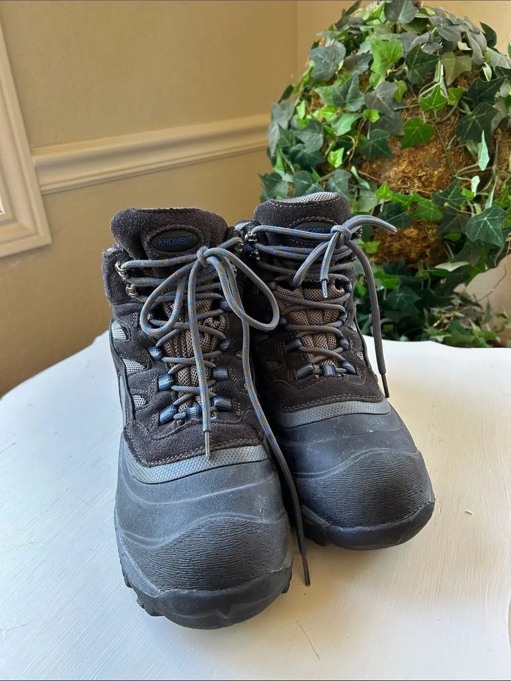 Khombu Men's Fleet Hiker Terrain Waterproof Winter Rated Leather Boots